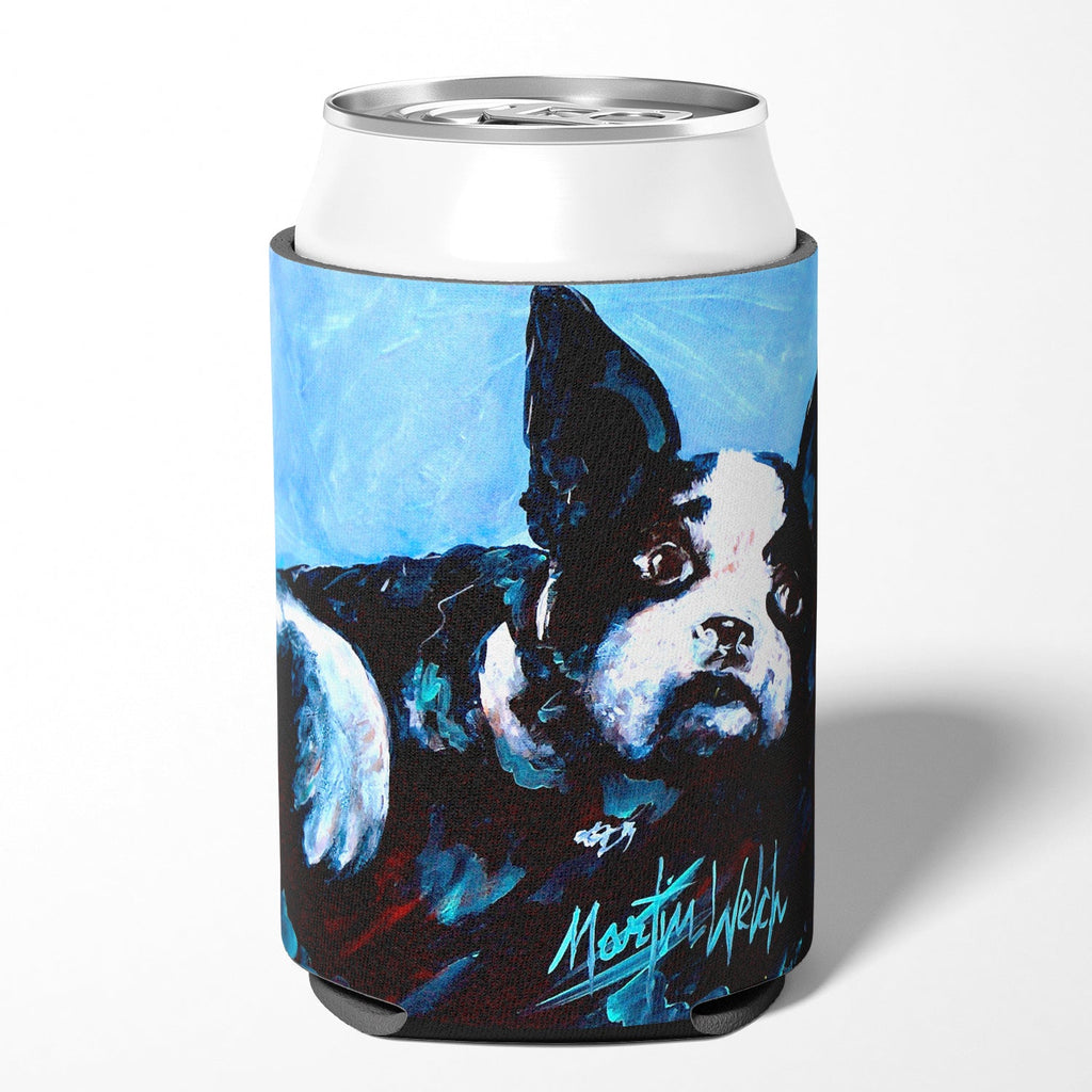 Boston Terrier Just Jake Can or Bottle Hugger Cooler Sleeve for Standard 12 oz Cans, Insulated Foam Beer & Soda Can Hugger Reusable