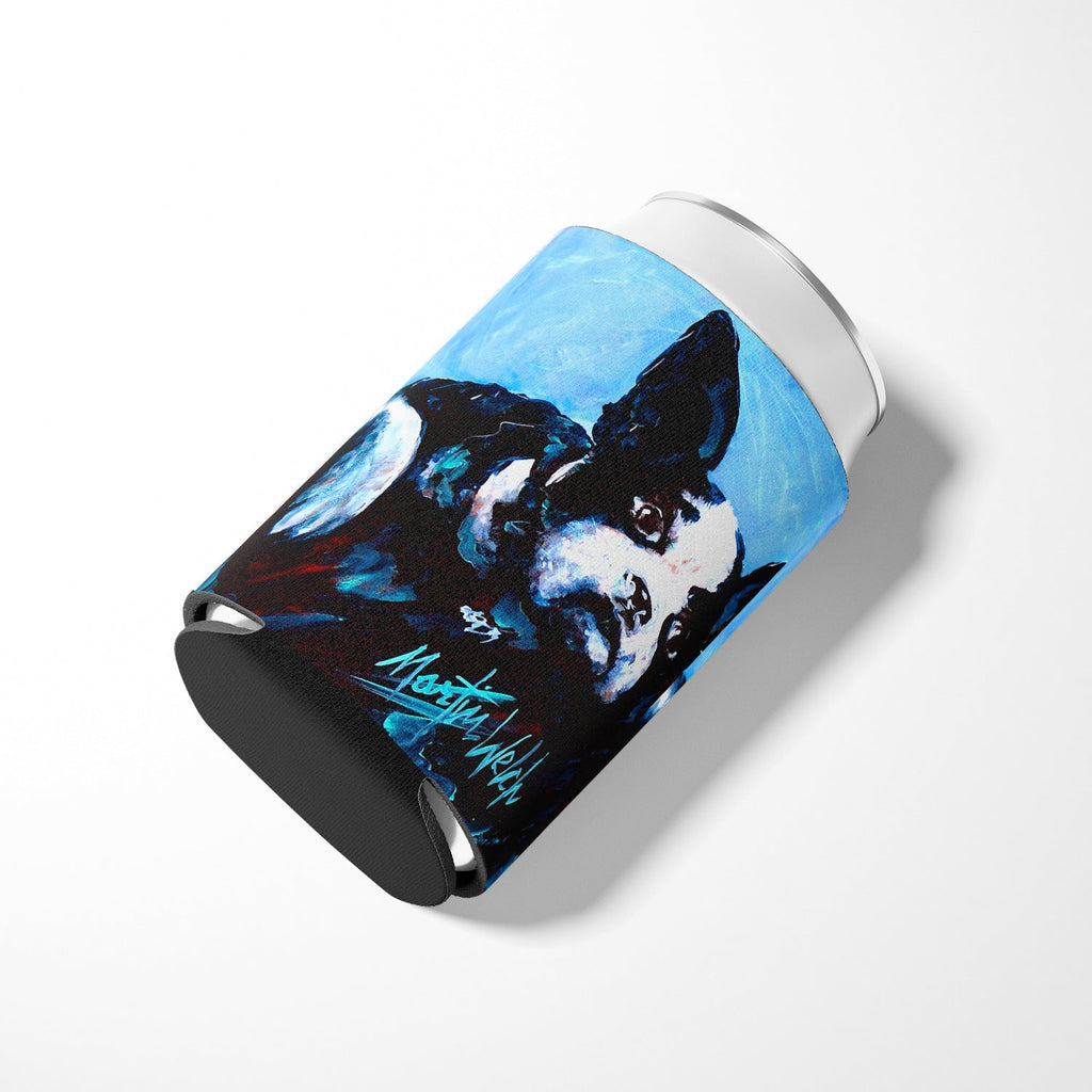 Boston Terrier Just Jake Can or Bottle Hugger Cooler Sleeve for Standard 12 oz Cans, Insulated Foam Beer & Soda Can Hugger Reusable