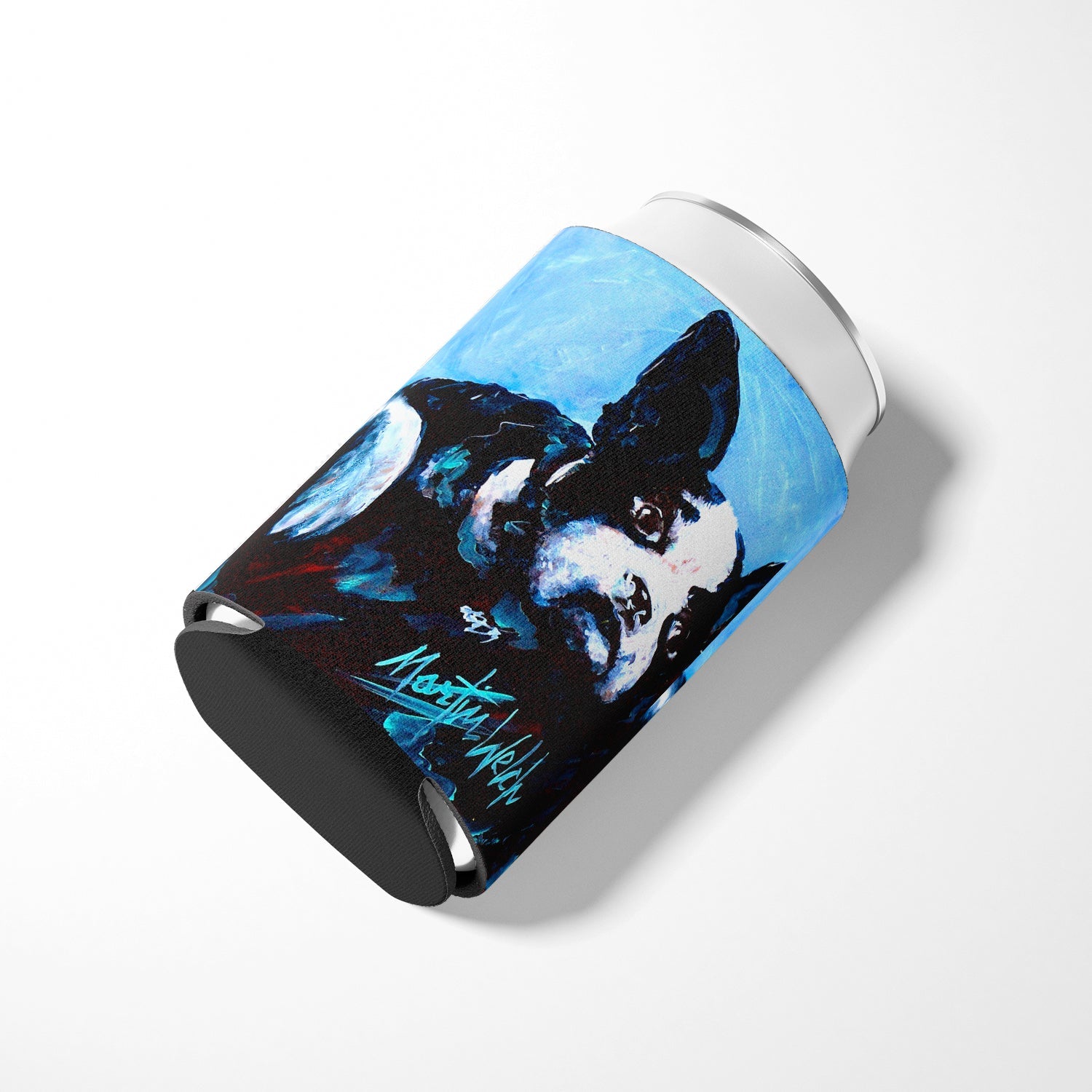 Boston Terrier Just Jake Can or Bottle Hugger Cooler Sleeve for Standard 12 oz Cans, Insulated Foam Beer & Soda Can Hugger Reusable