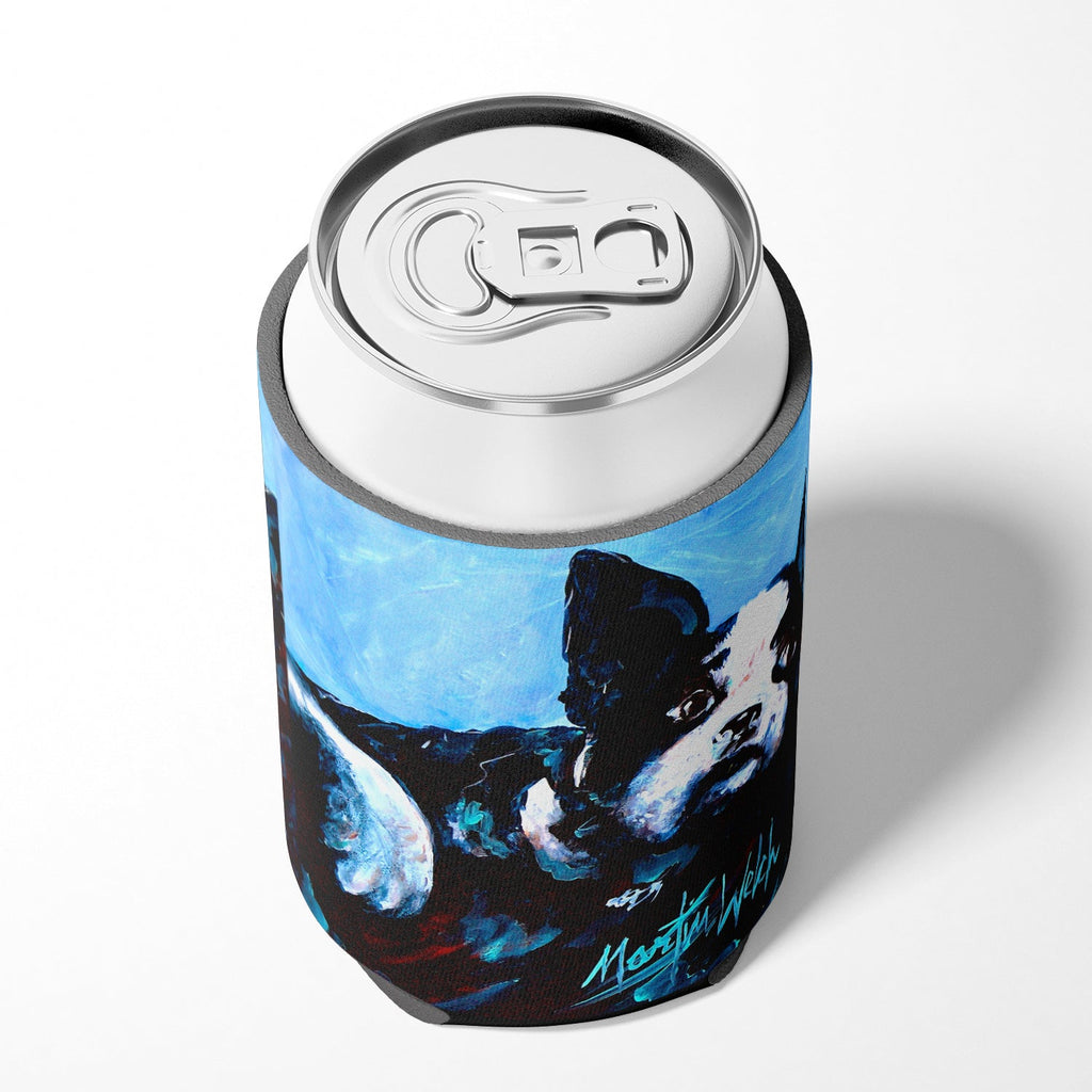 Boston Terrier Just Jake Can or Bottle Hugger Cooler Sleeve for Standard 12 oz Cans, Insulated Foam Beer & Soda Can Hugger Reusable