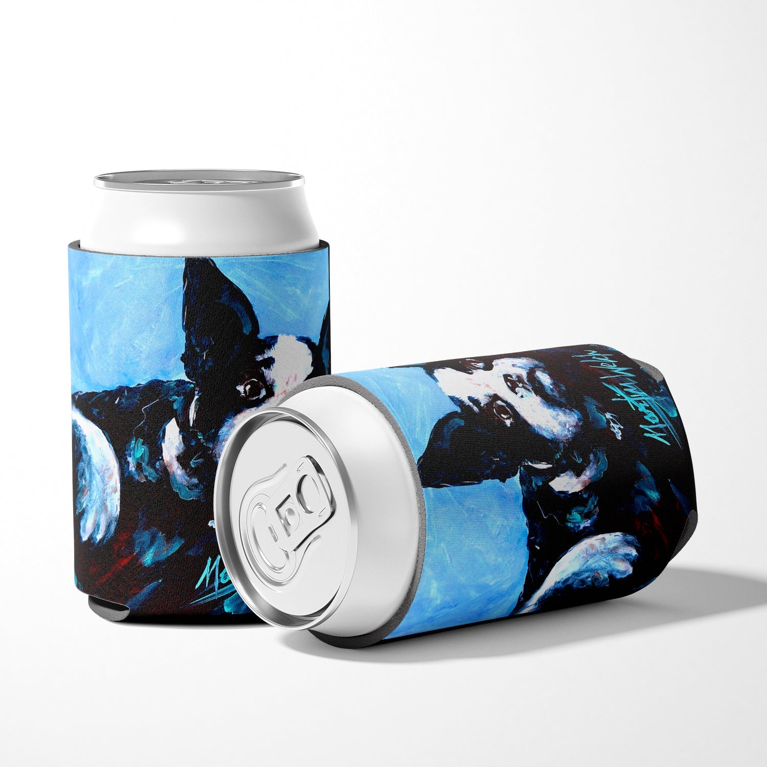 Boston Terrier Just Jake Can or Bottle Hugger Cooler Sleeve for Standard 12 oz Cans, Insulated Foam Beer & Soda Can Hugger Reusable