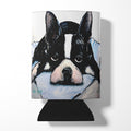 Boston Terrier Jake Dog Tired Can or Bottle Hugger Cooler Sleeve for Standard 12 oz Cans, Insulated Foam Beer & Soda Can Hugger Reusable