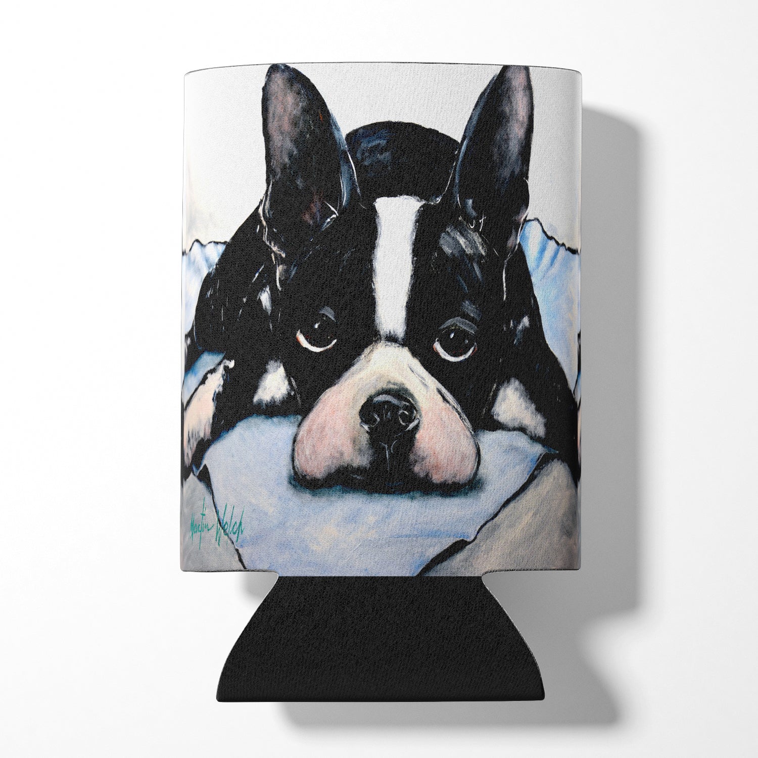 Boston Terrier Jake Dog Tired Can or Bottle Hugger Cooler Sleeve for Standard 12 oz Cans, Insulated Foam Beer & Soda Can Hugger Reusable