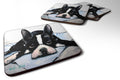 Boston Terrier Jake Dog Tired Foam Coasters Set of 4 Cup Coasters for Indoor Outdoor, Tabletop Protection, Anti Slip, Mouse pad Material