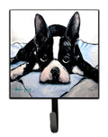Boston Terrier Jake Dog Tired Leash or Key Holder Wall Hooks, Key Hooks Holder, Coat Rack Wall Mount, Coat Hooks, Hooks for Hanging Keys, Towels, Aprons, Leashes
