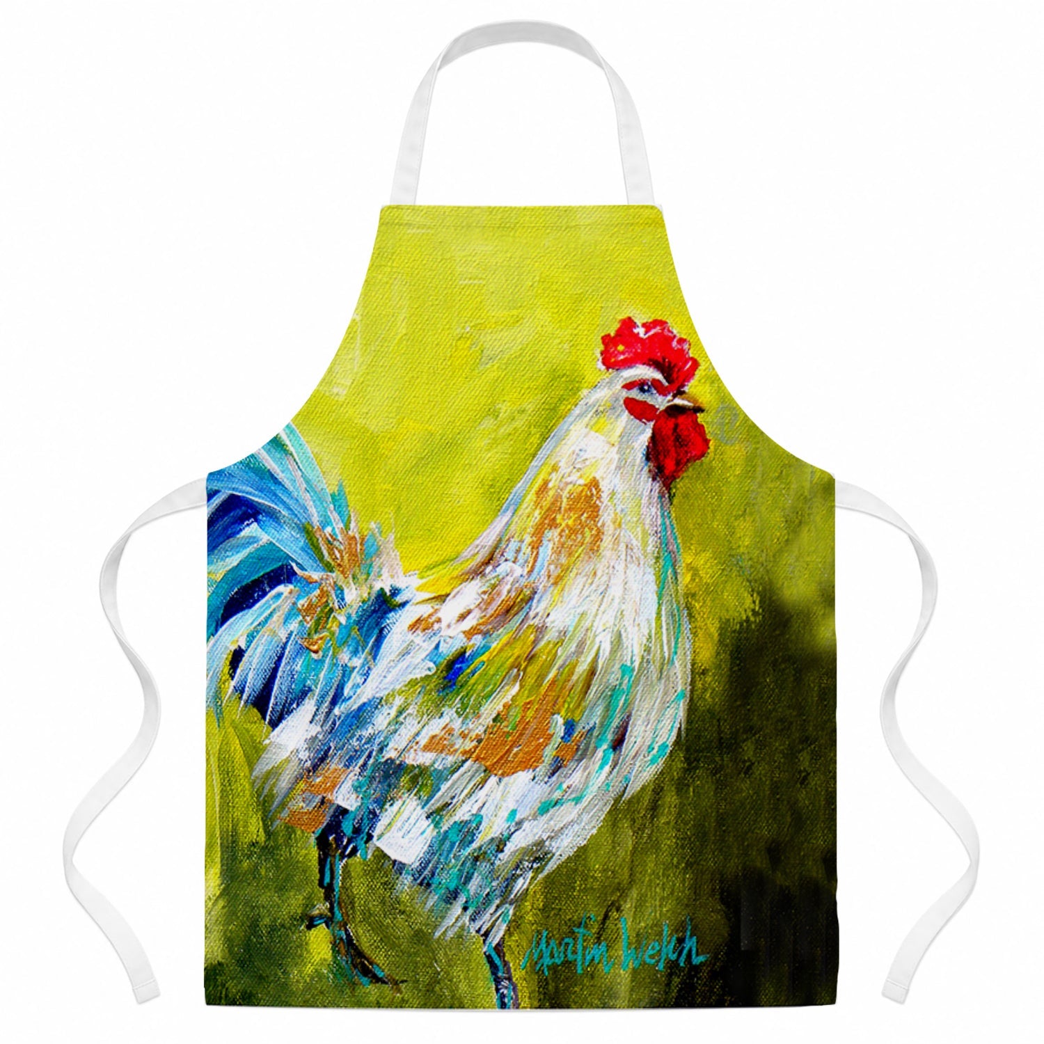 High Step Rooster Apron Cooking Kitchen Server Baking Crafts Gardening for Adult Women Men, Unisex, Large, Multicolor
