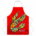 Hot Head #2 Crawfish Apron Cooking Kitchen Server Baking Crafts Gardening for Adult Women Men, Unisex, Large, Multicolor