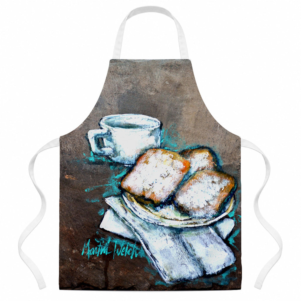 Piping Hot Beignets Apron Cooking Kitchen Server Baking Crafts Gardening for Adult Women Men, Unisex, Large, Multicolor