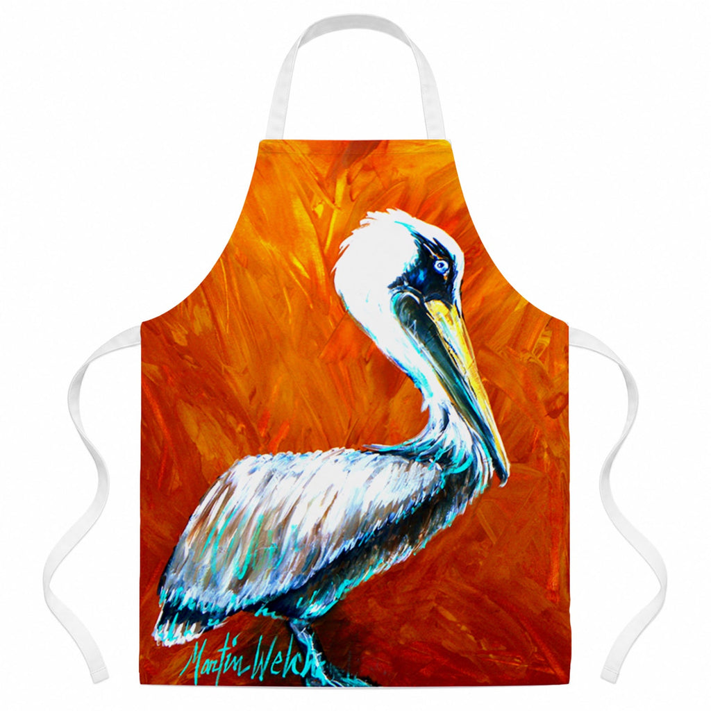Proud Pelican Apron Cooking Kitchen Server Baking Crafts Gardening for Adult Women Men, Unisex, Large, Multicolor