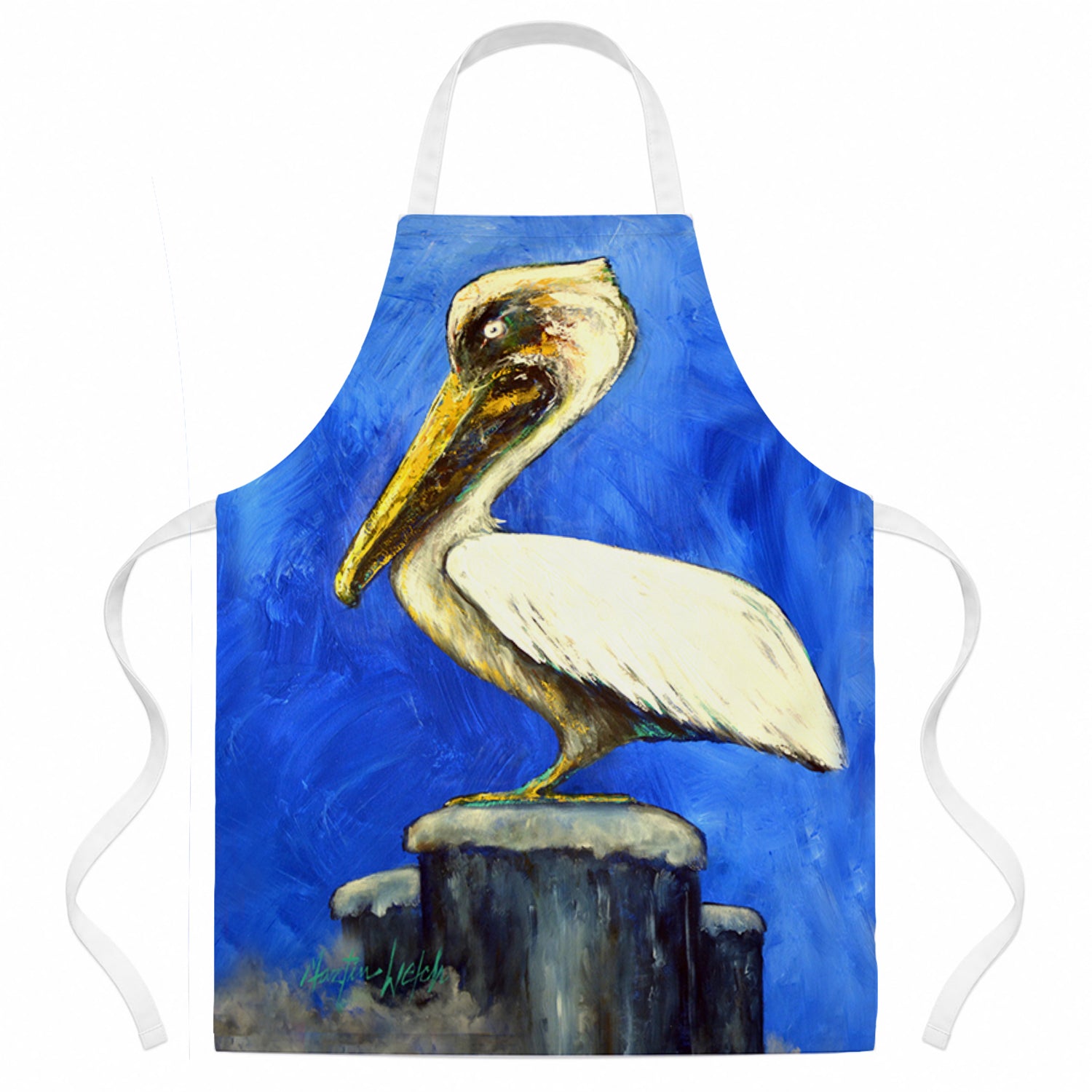 Texas Pete Pelican Apron Cooking Kitchen Server Baking Crafts Gardening for Adult Women Men, Unisex, Large, Multicolor