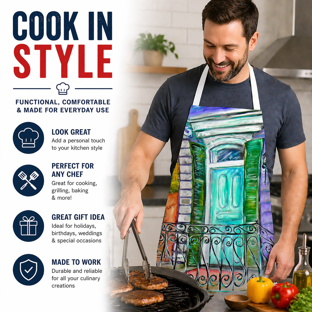 The House Next Door Apron Cooking Kitchen Server Baking Crafts Gardening for Adult Women Men, Unisex, Large, Multicolor