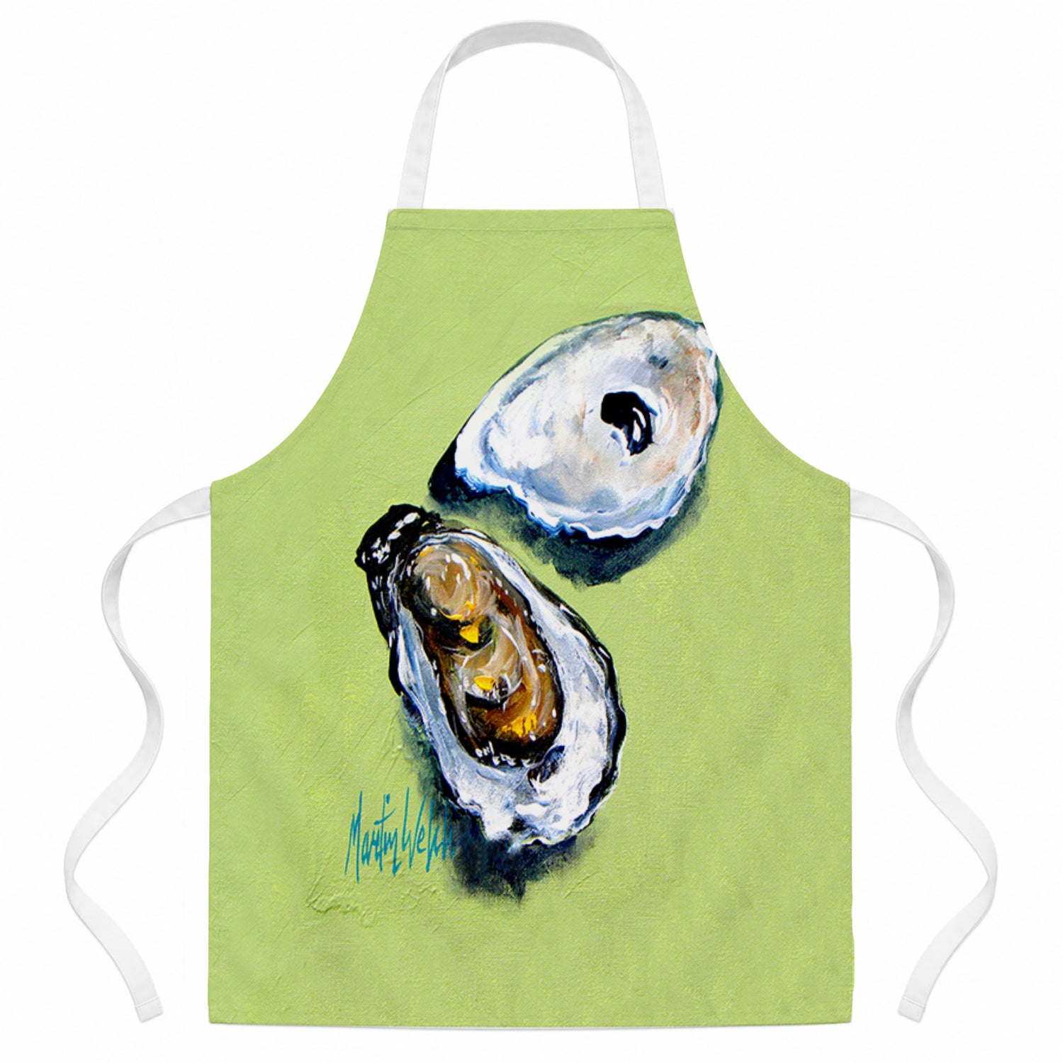 Two Oyster Shells Apron Cooking Kitchen Server Baking Crafts Gardening for Adult Women Men, Unisex, Large, Multicolor