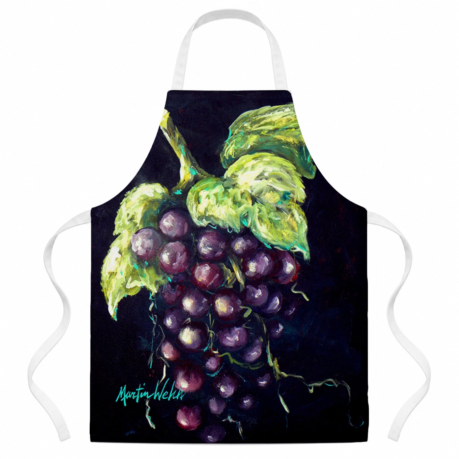 Martins Grapes Apron Cooking Kitchen Server Baking Crafts Gardening for Adult Women Men, Unisex, Large, Multicolor