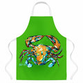 Wide Load Crab Apron Cooking Kitchen Server Baking Crafts Gardening for Adult Women Men, Unisex, Large, Multicolor