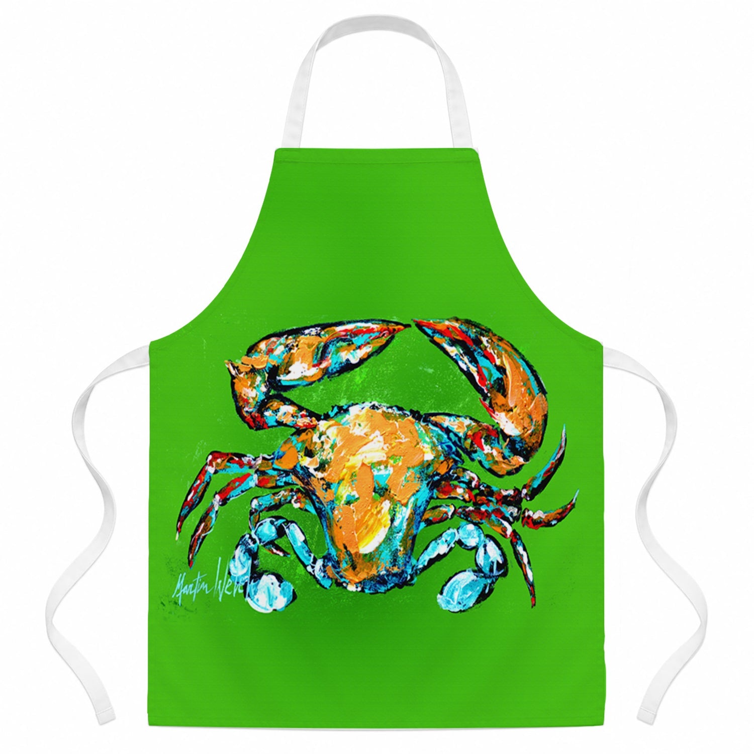 Wide Load Crab Apron Cooking Kitchen Server Baking Crafts Gardening for Adult Women Men, Unisex, Large, Multicolor