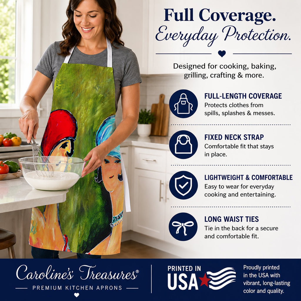 Young Voncile and Azaline Apron Cooking Kitchen Server Baking Crafts Gardening for Adult Women Men, Unisex, Large, Multicolor