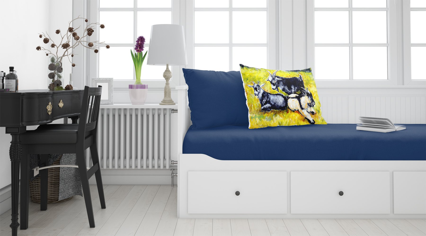 Three Goats Standard Pillowcase Lightweight Super Soft Easy Care Decorative Artwork Pillowcase, Standard