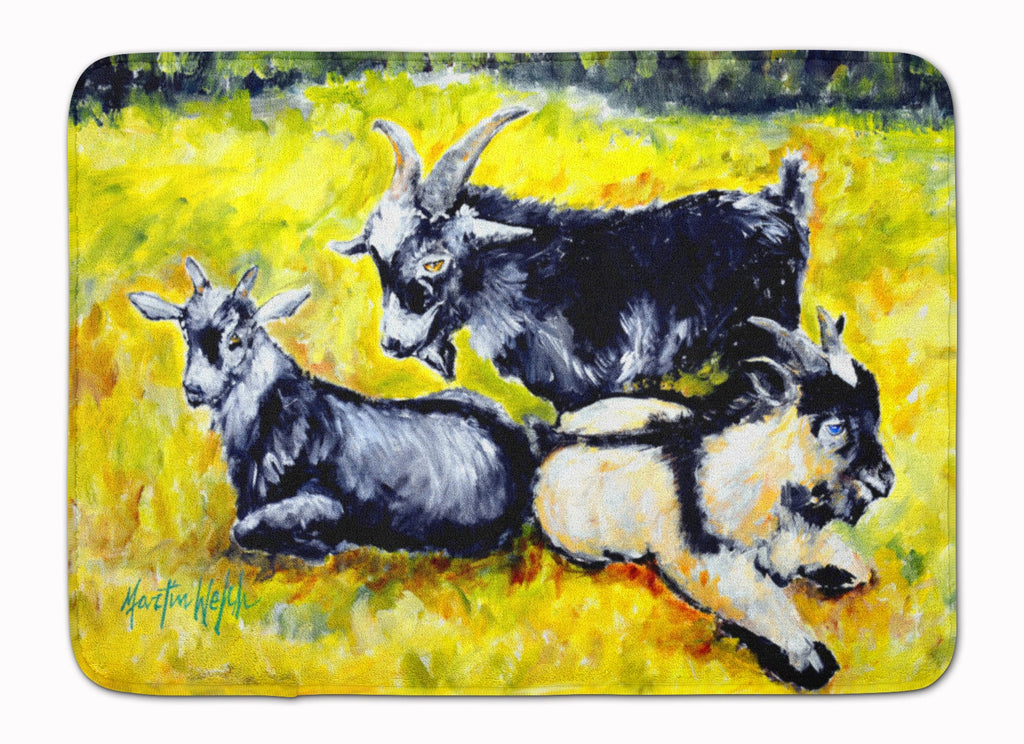 Three Goats Memory Foam Kitchen Mat Machine Washable Anti-Fatigue Cushion Comfort Bath or Kitchen Rug