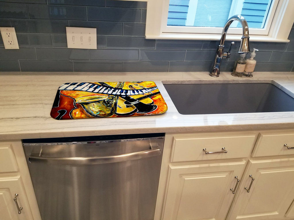 All That Jazz Dish Drying Mat Absorbent Dish Drying Mat Pad for Kitchen Counter Dish Drainer Mat for Countertop, 14 x 21", Multicolor