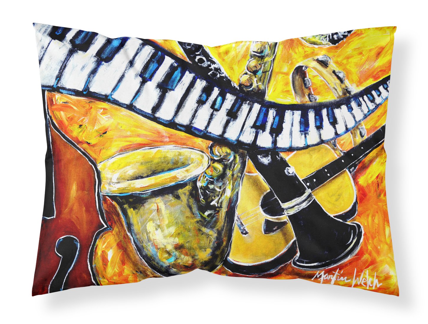 All That Jazz Standard Pillowcase Lightweight Super Soft Easy Care Decorative Artwork Pillowcase, Standard
