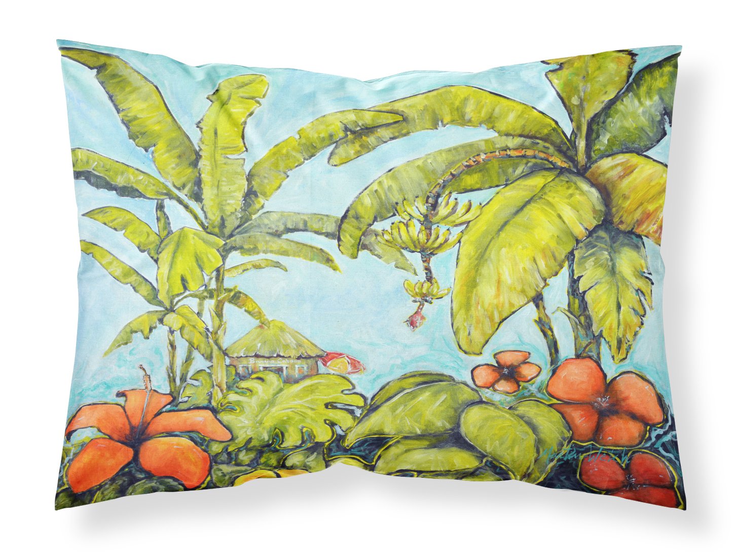 Banana Cabana Standard Pillowcase Lightweight Super Soft Easy Care Decorative Artwork Pillowcase, Standard