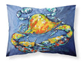 Blue Gray Kinda Day Crab Standard Pillowcase Lightweight Super Soft Easy Care Decorative Artwork Pillowcase, Standard