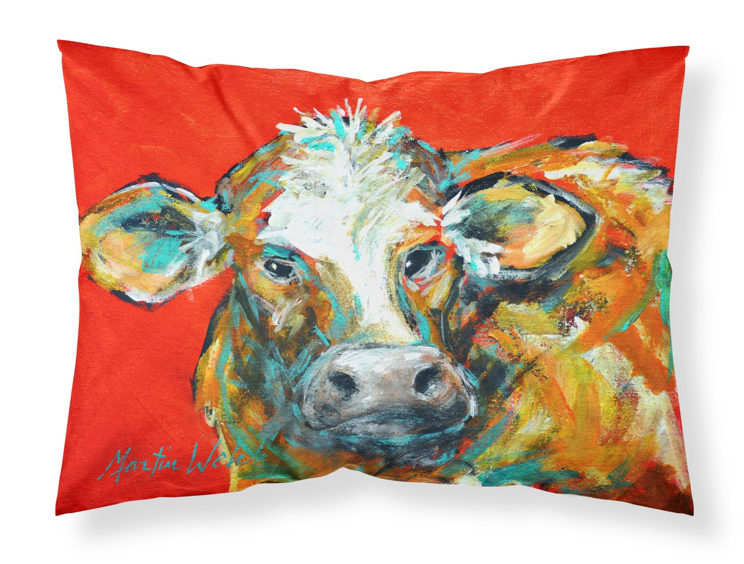 Caught Red Handed Cow Standard Pillowcase Lightweight Super Soft Easy Care Decorative Artwork Pillowcase, Standard