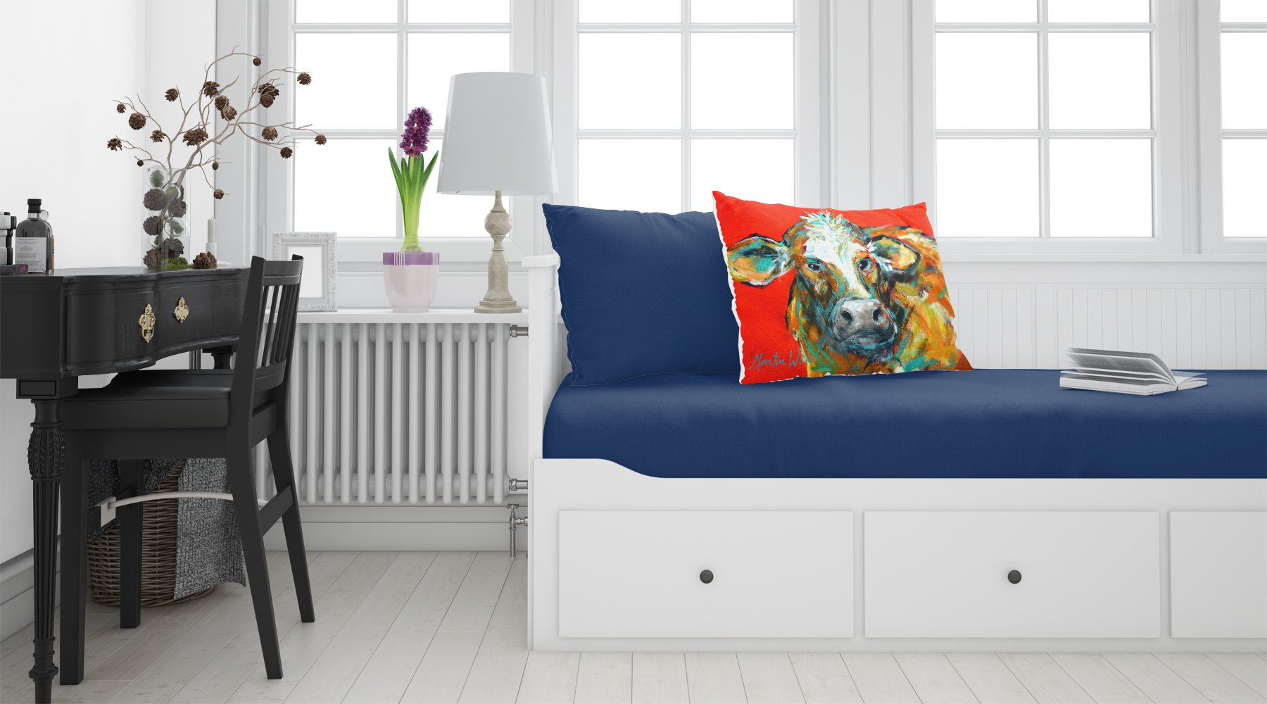 Caught Red Handed Cow Standard Pillowcase Lightweight Super Soft Easy Care Decorative Artwork Pillowcase, Standard