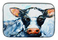 Cow Lick Black and White Cow Dish Drying Mat Absorbent Dish Drying Mat Pad for Kitchen Counter Dish Drainer Mat for Countertop, 14 x 21", Multicolor