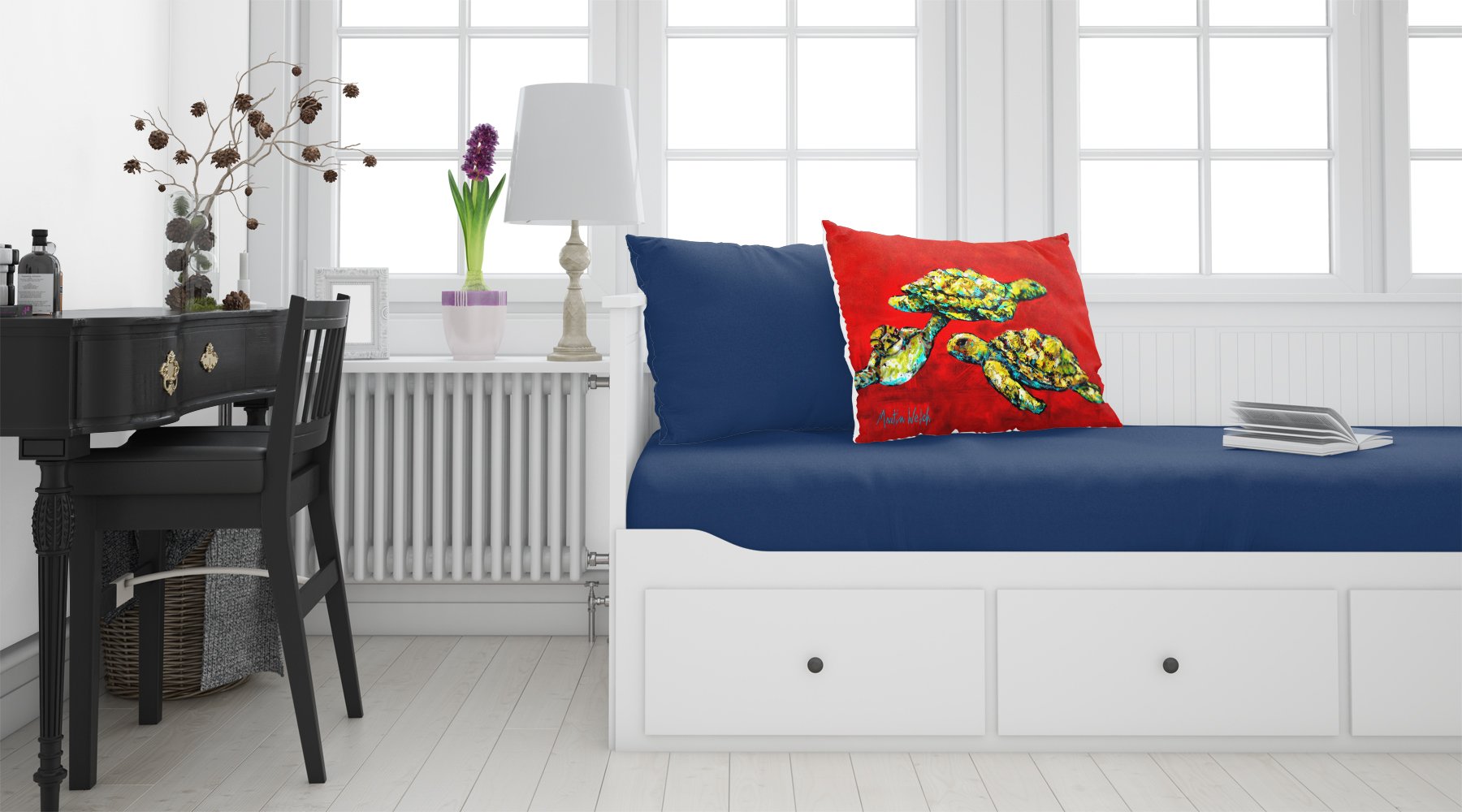Drifting Home Turtles Standard Pillowcase Lightweight Super Soft Easy Care Decorative Artwork Pillowcase, Standard
