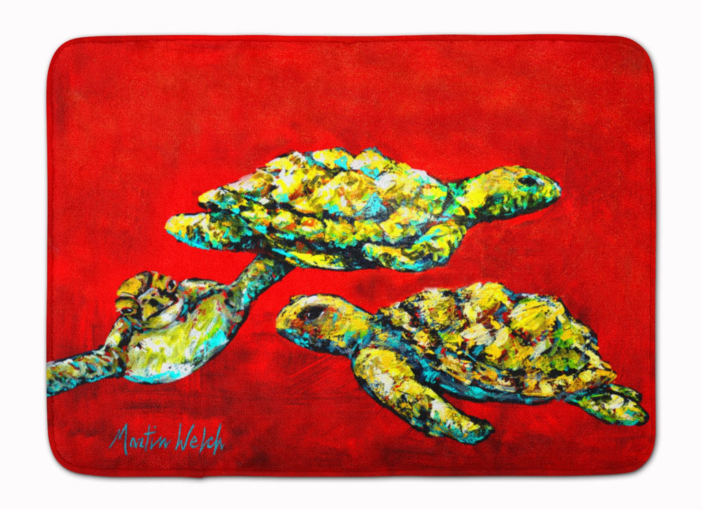 Drifting Home Turtles Memory Foam Kitchen Mat Machine Washable Anti-Fatigue Cushion Comfort Bath or Kitchen Rug