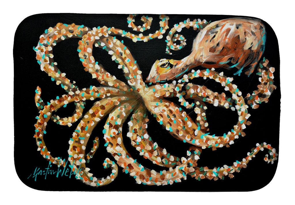 Eye On You Octopus Dish Drying Mat Absorbent Dish Drying Mat Pad for Kitchen Counter Dish Drainer Mat for Countertop, 14 x 21", Multicolor
