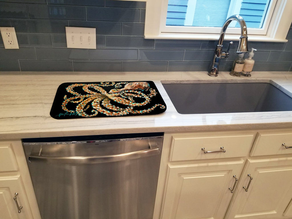Eye On You Octopus Dish Drying Mat Absorbent Dish Drying Mat Pad for Kitchen Counter Dish Drainer Mat for Countertop, 14 x 21", Multicolor