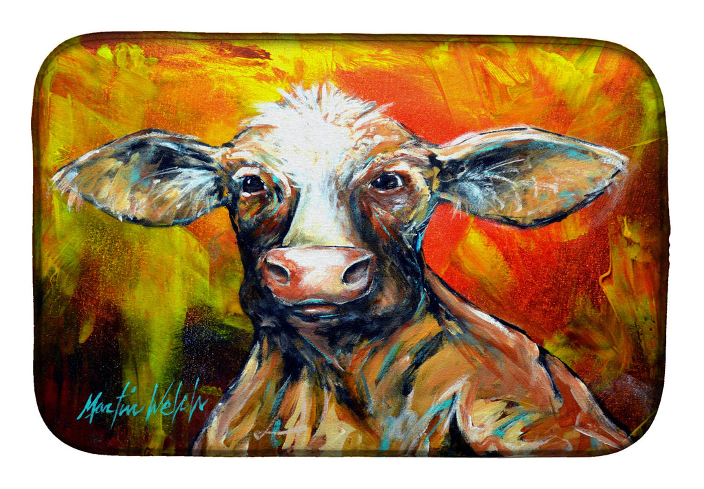 Happy Cow Dish Drying Mat Absorbent Dish Drying Mat Pad for Kitchen Counter Dish Drainer Mat for Countertop, 14 x 21", Multicolor