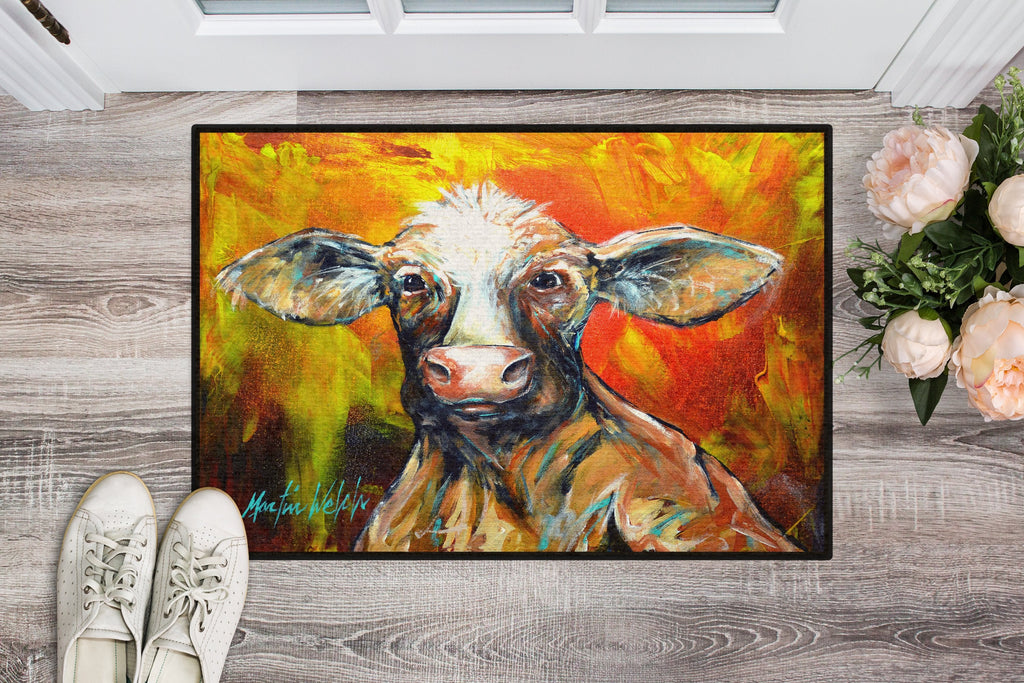 Happy Cow Doormat Indoor Outdoor 24H X 36W Front Door Mat Rugs for Entryway, Non Slip Washable Low Pile,