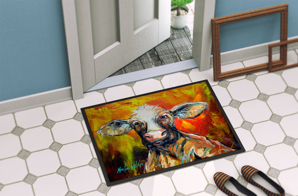Happy Cow Doormat Indoor Outdoor 18H X 27W Front Door Mat Rugs for Entryway, Non Slip Washable