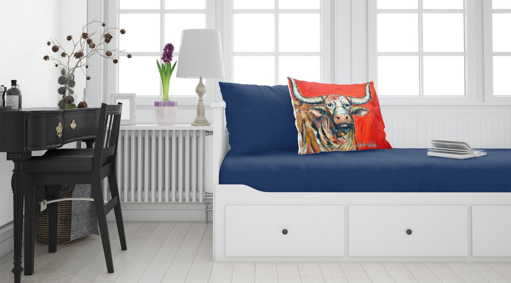 See Red Longhorn Cow Standard Pillowcase Lightweight Super Soft Easy Care Decorative Artwork Pillowcase, Standard