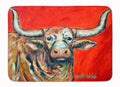 See Red Longhorn Cow Memory Foam Kitchen Mat Machine Washable Anti-Fatigue Cushion Comfort Bath or Kitchen Rug