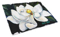 Sweet Magnolia Cutting Board Tempered Glass Kitchen Cutting Surface, Heat Resistant Chopping, Non-Slip Feet, Food Prep & Serving