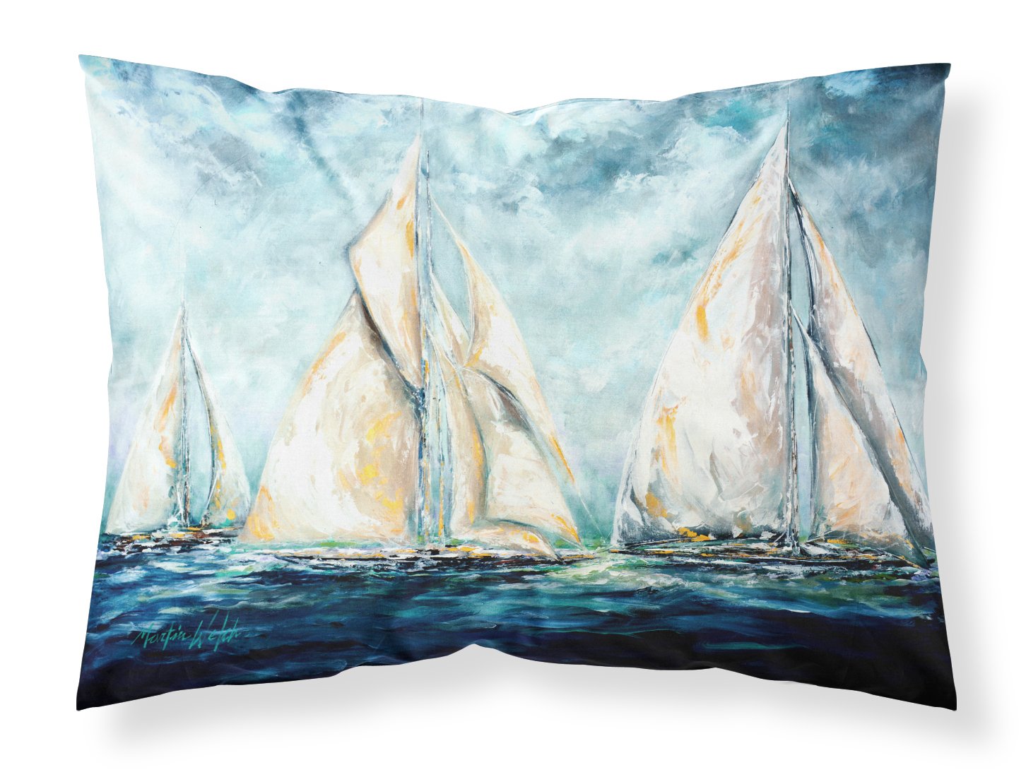 The Last Mile Sail boats Standard Pillowcase Lightweight Super Soft Easy Care Decorative Artwork Pillowcase, Standard