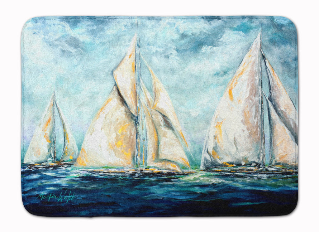The Last Mile Sail boats Memory Foam Kitchen Mat Machine Washable Anti-Fatigue Cushion Comfort Bath or Kitchen Rug