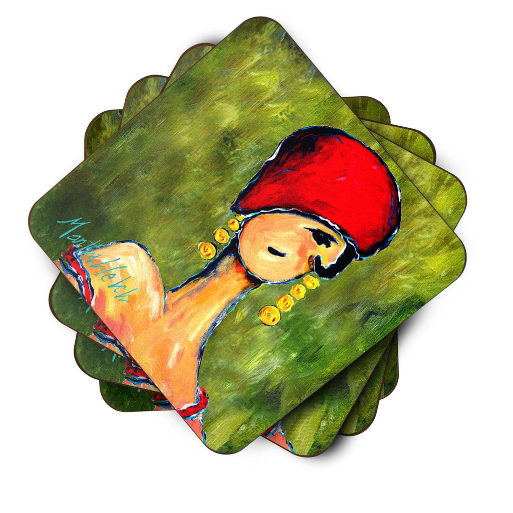 Lady Aziline Foam Coasters Set of 4 Cup Coasters for Indoor Outdoor, Tabletop Protection, Anti Slip, Mouse pad Material
