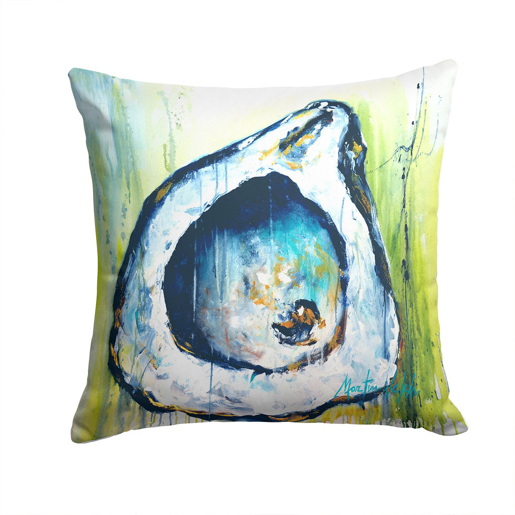 Blue Rock Oyster Decorative Throw Pillow 14x14 Indoor Outdoor Accent Cushion, Fabric Cover with Insert for Sofa, Bed, Porch & Living Room