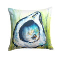 Blue Rock Oyster Decorative Throw Pillow 14x14 Indoor Outdoor Accent Cushion, Fabric Cover with Insert for Sofa, Bed, Porch & Living Room