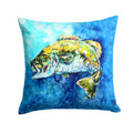 Bobby Bass Decorative Throw Pillow 14x14 Indoor Outdoor Accent Cushion, Fabric Cover with Insert for Sofa, Bed, Porch & Living Room