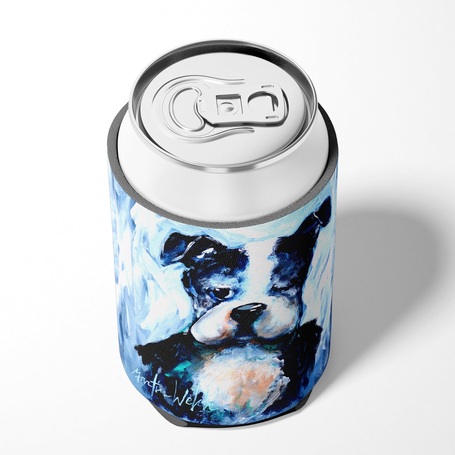 Boston Terrier Boston Tuff Can or Bottle Hugger Cooler Sleeve for Standard 12 oz Cans, Insulated Foam Beer & Soda Can Hugger Reusable