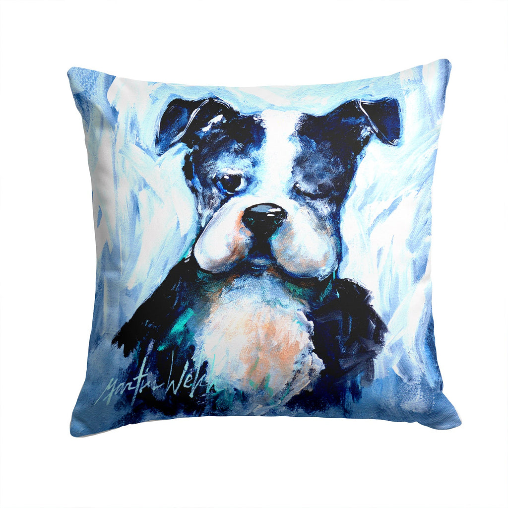 Boston Terrier Boston Tuff Decorative Throw Pillow 14x14 Indoor Outdoor Accent Cushion, Fabric Cover with Insert for Sofa, Bed, Porch & Living Room