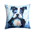 Boston Terrier Boston Tuff Decorative Throw Pillow 14x14 Indoor Outdoor Accent Cushion, Fabric Cover with Insert for Sofa, Bed, Porch & Living Room