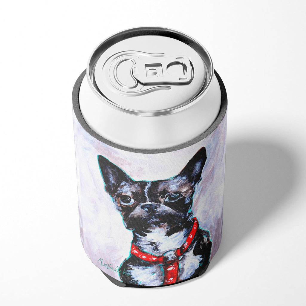 Boston Terrier Brindle Ziggy Can or Bottle Hugger Cooler Sleeve for Standard 12 oz Cans, Insulated Foam Beer & Soda Can Hugger Reusable