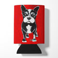 Boston Terrier Runt Can or Bottle Hugger Cooler Sleeve for Standard 12 oz Cans, Insulated Foam Beer & Soda Can Hugger Reusable